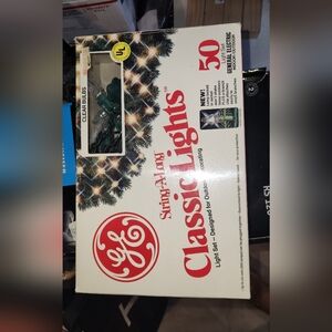 Vintage GE String-A-Long Classic Lights 50 Outdoor Set Clear Used Lot 2. Tested